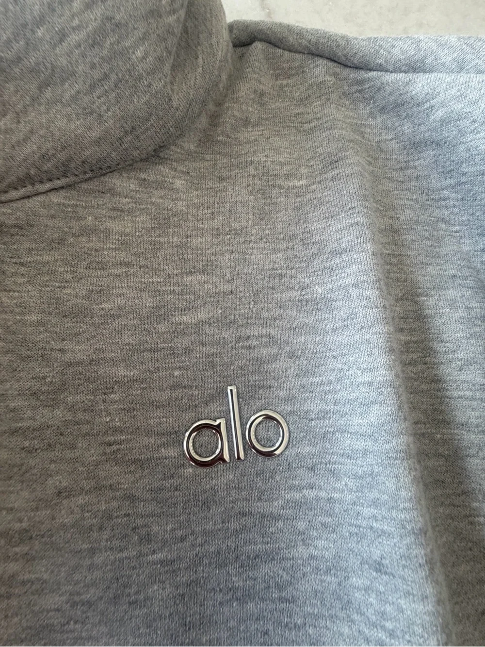 ALO Yoga Women's Grey Half-Zip Sweatshirt accolade ! New ! L
